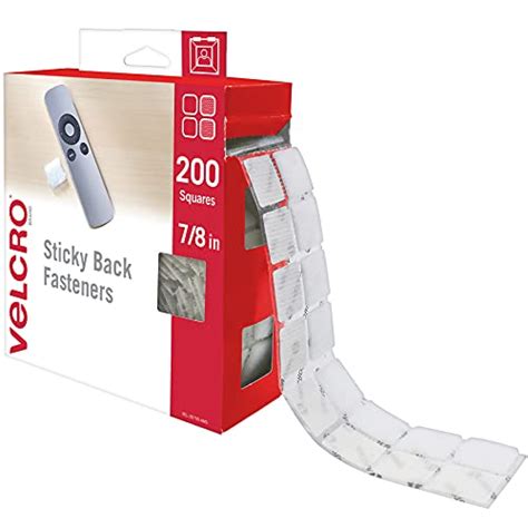 VELCRO Brand Mounting Squares | 200pk, 7/8" White | Adhesive Sticky ...