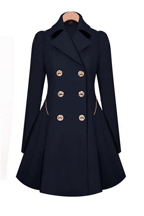 Lovely Casual Buttons Design Navy Blue Coat_Coat&Jacket_Outwear&Coats_LovelyWholesale ...