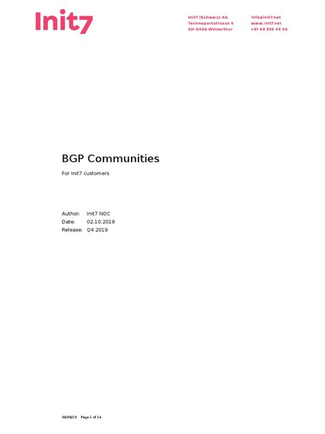 BGP Communities | PDF | I Pv6 | Internet Protocols