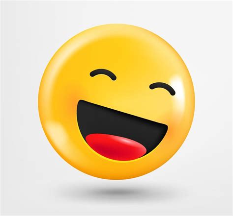 Laughing emoji 3d vector. Emoticon isolated on white background 22593366 Vector Art at Vecteezy