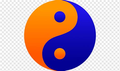 Yin and yang Symbol, yin yang, blue, orange, color png | PNGWing