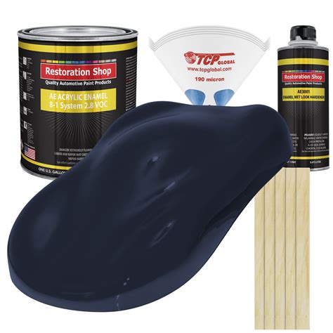 Midnight Blue Gallon Kit Single Stage ACRYLIC ENAMEL Car Auto Paint Kit - Walmart.com