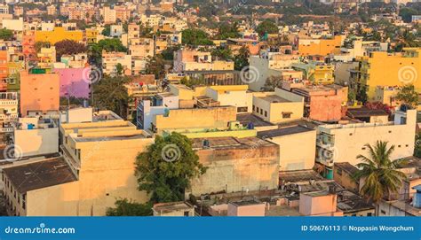 Bangalore City Skyline - India Stock Image - Image of tightly ...