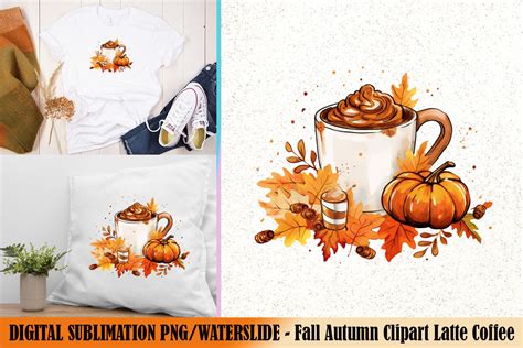 Fall Autumn Clipart Latte Coffee Graphic by bakercar2691 · Creative Fabrica