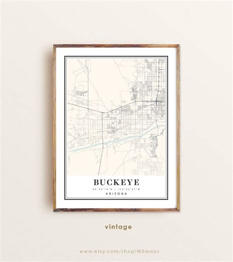 Buckeye Arizona Map Buckeye AZ Map Buckeye City Map Buckeye - Etsy