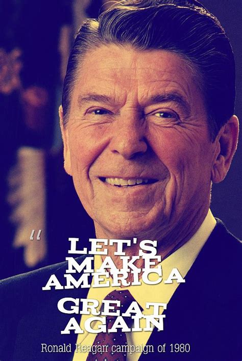 Let's Make America Great Again Ronald Reagan campaign of 1980 Painting ...