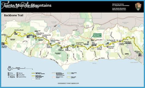 Santa Monica Mountains Hiking Map - TravelsFinders.Com