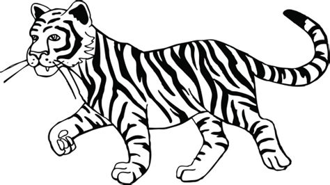 Black and white tiger clipart clip art library – Clipartix