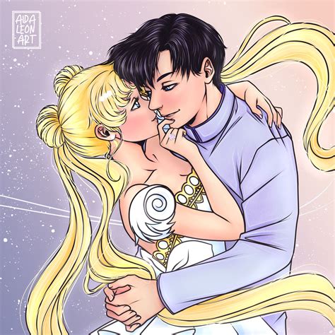 Usagi and Mamoru by Aidaleonart on DeviantArt