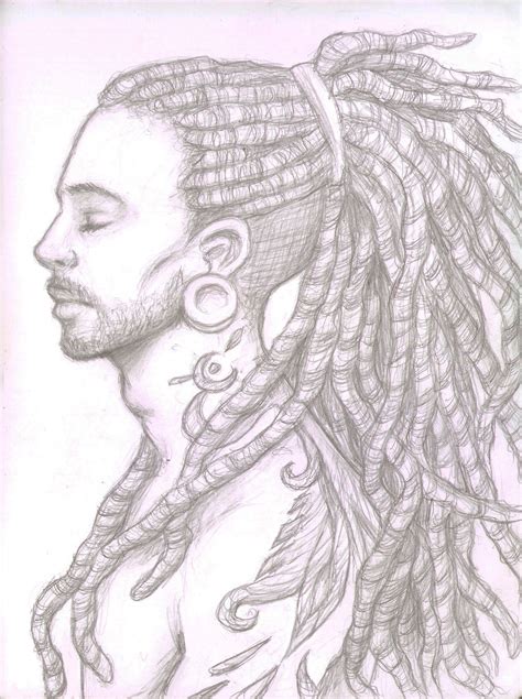 Dreads Drawing At PaintingValleycom Explore Collection Of Dreads # ...