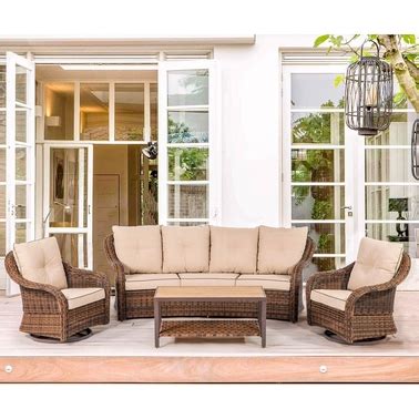 Grand Leisure Palermo 4 Pc. Deep Seating Set | Tables & Chairs | Patio ...