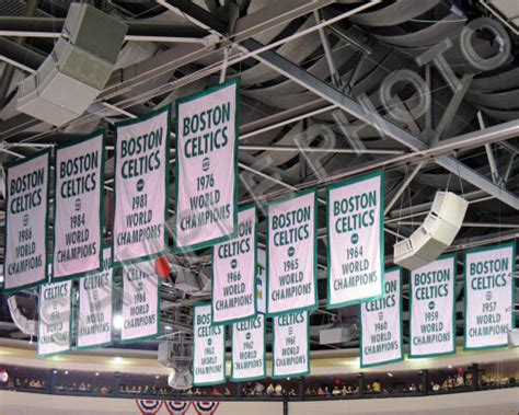 BOSTON GARDEN CELTICS NBA CHAMPIONS BANNERS 8X10 PHOTO | eBay