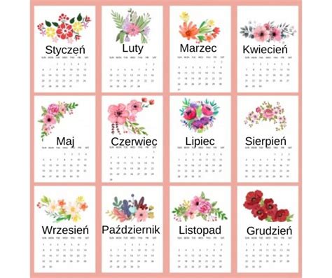 Names of the months - Polish Native