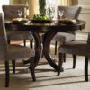 Solid Oak Round Dining Table - TheBestWoodFurniture.com