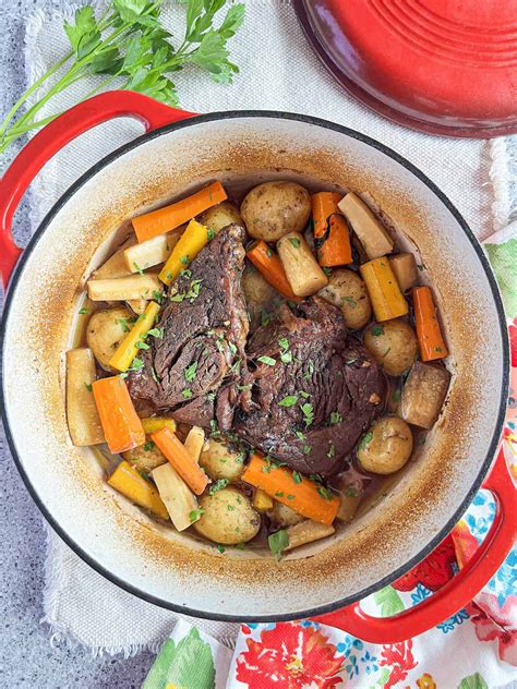 Old Fashioned Dutch Oven Pot Roast with Potatoes