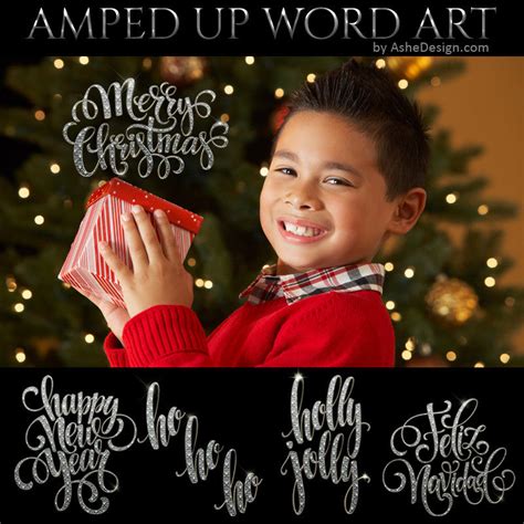 Amped Up Word Art Templates | Holiday Bling – AsheDesign