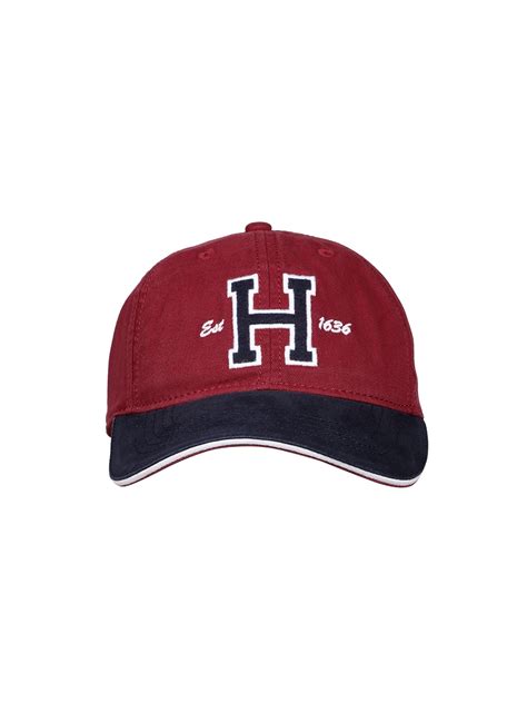 Buy Harvard Unisex Maroon & Nvay Blue Colourblocked Baseball Cap - Caps for Unisex 7277337 | Myntra