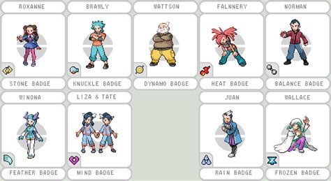 All Hoenn Gym Leaders by BrendanBass on DeviantArt