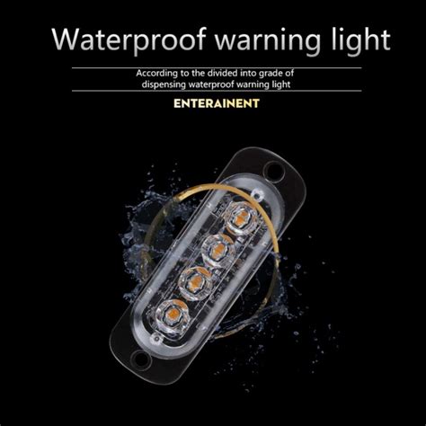 12V-24V 4 Led strobe warning lights for trucks