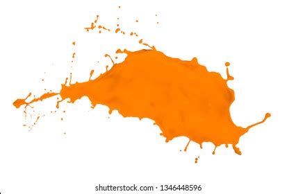 Orange Paint Splash Isolated On White Stock Photo 1346448596 | Shutterstock