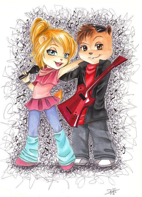 Alvin and Brittany by Rusneko on DeviantArt