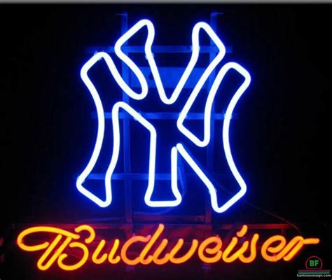 Budweiser New York yankees Neon Sign Teams Neon Light in 2024 | Neon ...