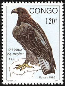 Stamp: Verreaux's Eagle (Aquila verreauxii) (Congo, Republic ...