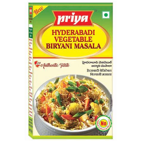 Buy Priya Hyderabad Veg Biryani Masala 50 Gm | Five Spice Indian Grocery - Quicklly