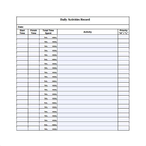 FREE 15+ Sample Daily Log Templates in PDF | MS Word