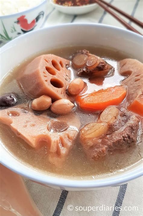 Lotus Root Soup with Pork Ribs (排骨莲藕汤) - Souper Diaries