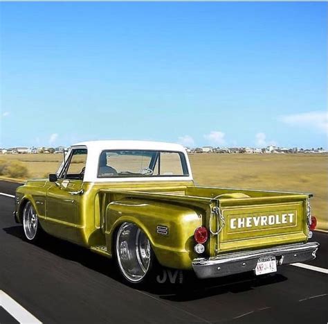 Chevy C10 Stepside Lowered Truck with Billet Wheels