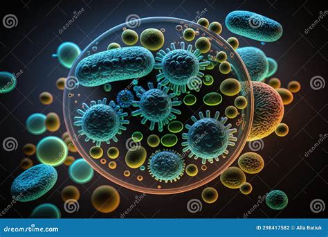 Bacteria, Microscopic Unicellular Organisms, Microorganism, Under Microscope Zoomed in, Study ...