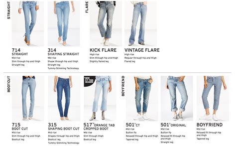 Levi Womens Jeans Size Chart