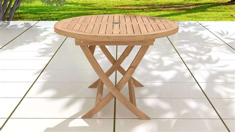 Round Folding Teak Garden Table | 10 Year Guarantee | Luxury Furniture ...