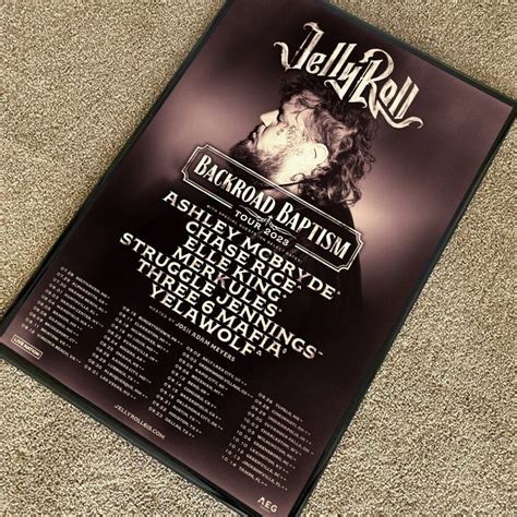 Jelly Roll Sets 2023 Tour Dates Poster