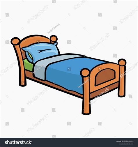 Bed Vector Cartoon Illustration Clipart Stock Vector (Royalty Free ...