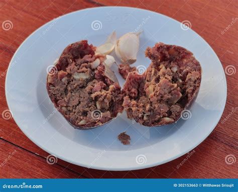 Fermented Beef Thai Culture Food, Chaiyaphum, Thailand. Stock Image ...