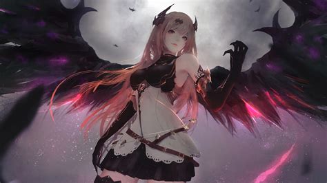 Anime, Girl, Fantasy, Wings, 4K, #196 Wallpaper PC Desktop