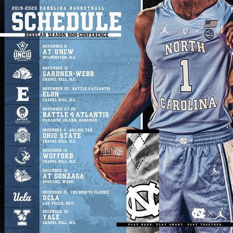 Unc Basketball Schedule Pdf 2025 - Emylee Lindsy