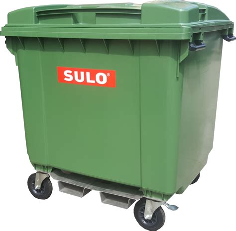 S U L O German Made 1100 Litres Wheels Mobile Garbage Waste Bin ...