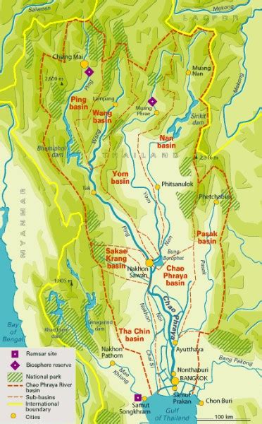 Thailand River Map