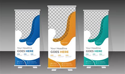 Attractive modern roll up banner design template for medical and ...