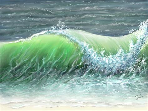 Waves Crashing on the Beach Digital Art by Darren Cannell - Fine Art ...