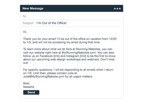 7 best out of office message examples you can use