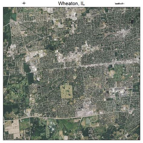 Aerial Photography Map of Wheaton, IL Illinois