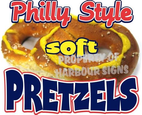 Philly Style Soft Pretzels Food Truck Concession Stand Restaurant Decal 14" | Soft pretzels ...