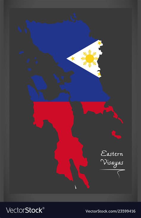 Eastern visayas map philippines Royalty Free Vector Image