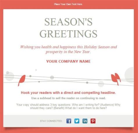 Business Holiday Email Templates