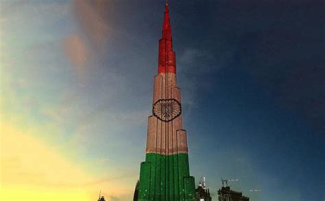 Burj Khalifa Dons Indian Flag As Tricolour Lights Up The Iconic Building Ahead Of PM Modi Visit