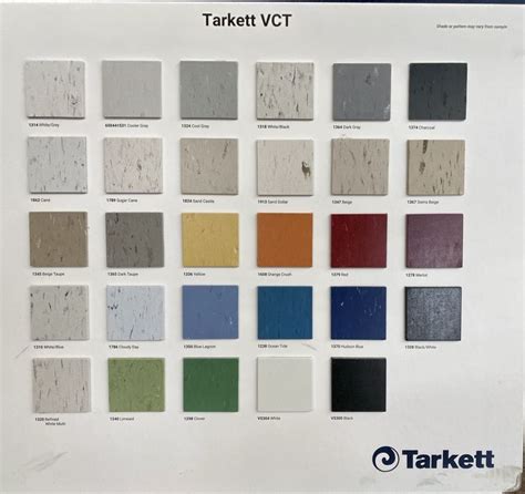 Tarkett VCT tile color chart | Vct tile, Color tile, Sand castle